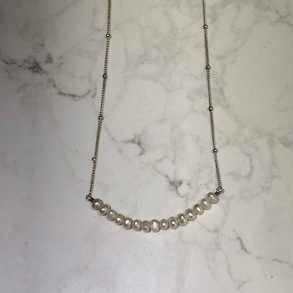 New in Box Freshwater Pearl Bar Necklace - Picture 1 of 4